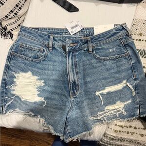 American Eagle Outfitters Distressed Blue Jean Shorts